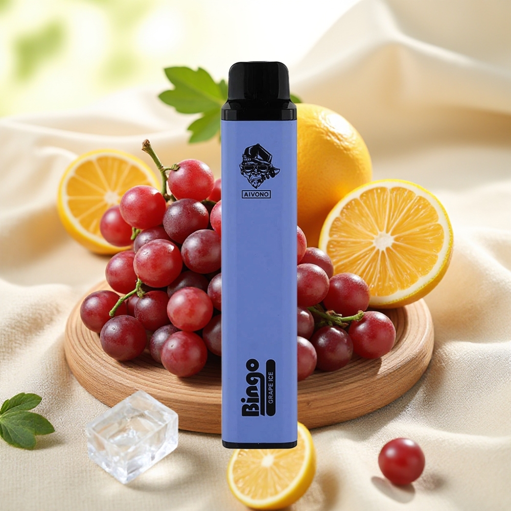 Aivono AIM BINGO 4000 Puffs องุ่นไอซ์ ขนาด 21×123mm 1000mAh 10mL