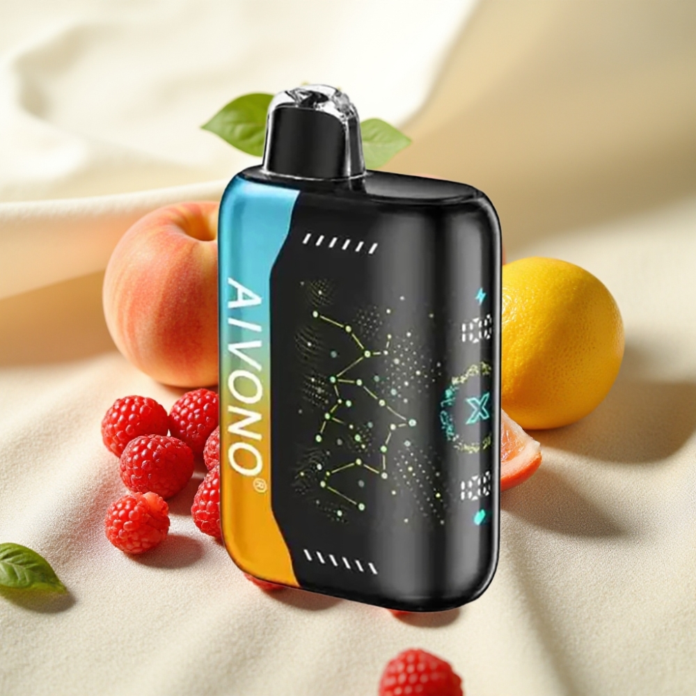 Aivono AIM BOOM 25000 พัฟ รสราสเบอร์รี่พีชไลม์ 28ml 650mAh