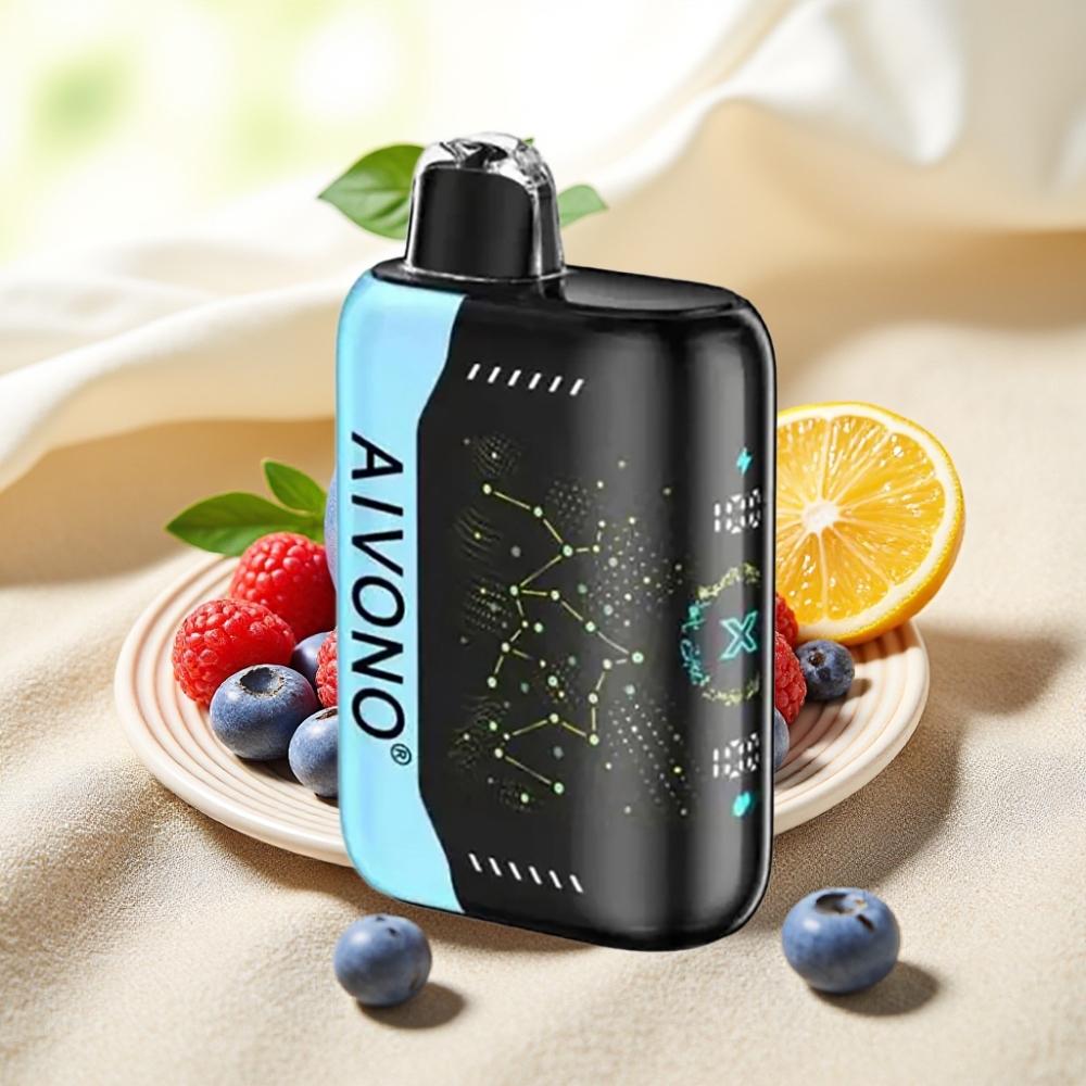 Aivono AIM BOOM 25000 Puffs บลูแรซซ์ไอซ์ 0-5% 28มล. 650mAh Type-C 90g