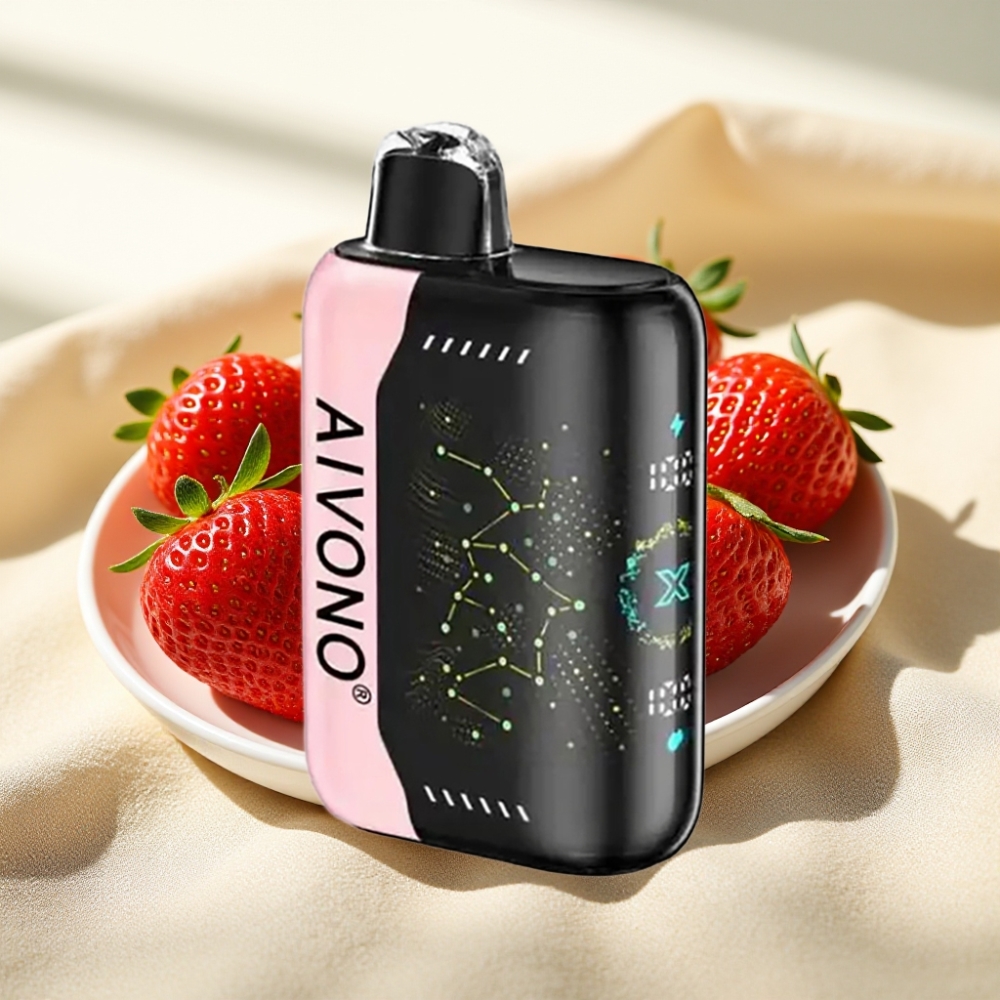 Aivono AIM BOOM 25000 Puffs สตรอเบอร์รี่ บี ป๊อป 0-5% 28ml 650mAh