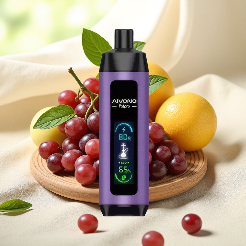Aivono AIM FATPRO 22000 Puffs 0-5% นิโคติน 28ml 10 รสชาติ 600mah Grape Mint