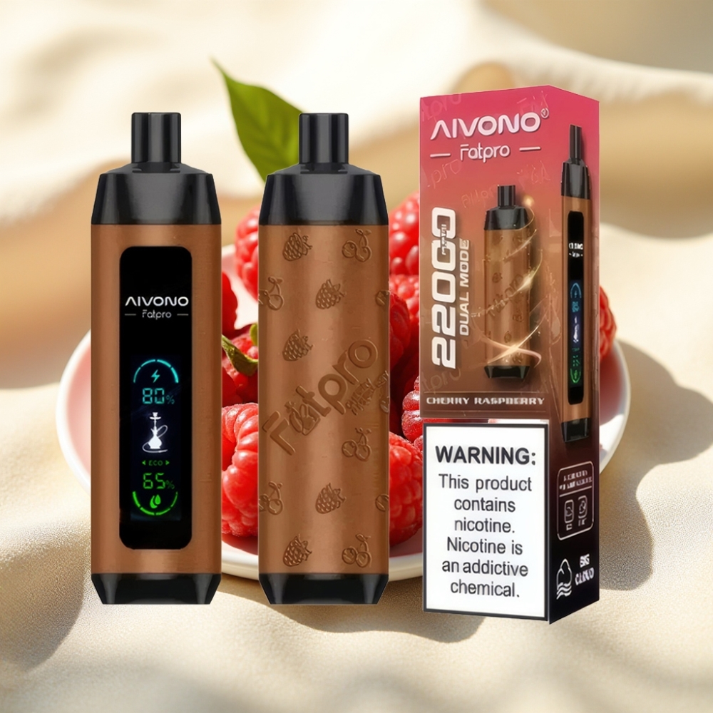 Aivono AIM FATPRO 22000 Puffs 28ml 0.6 ohm Mesh Chrry Raspberry เชอร์รี่ราสเบอร์รี่