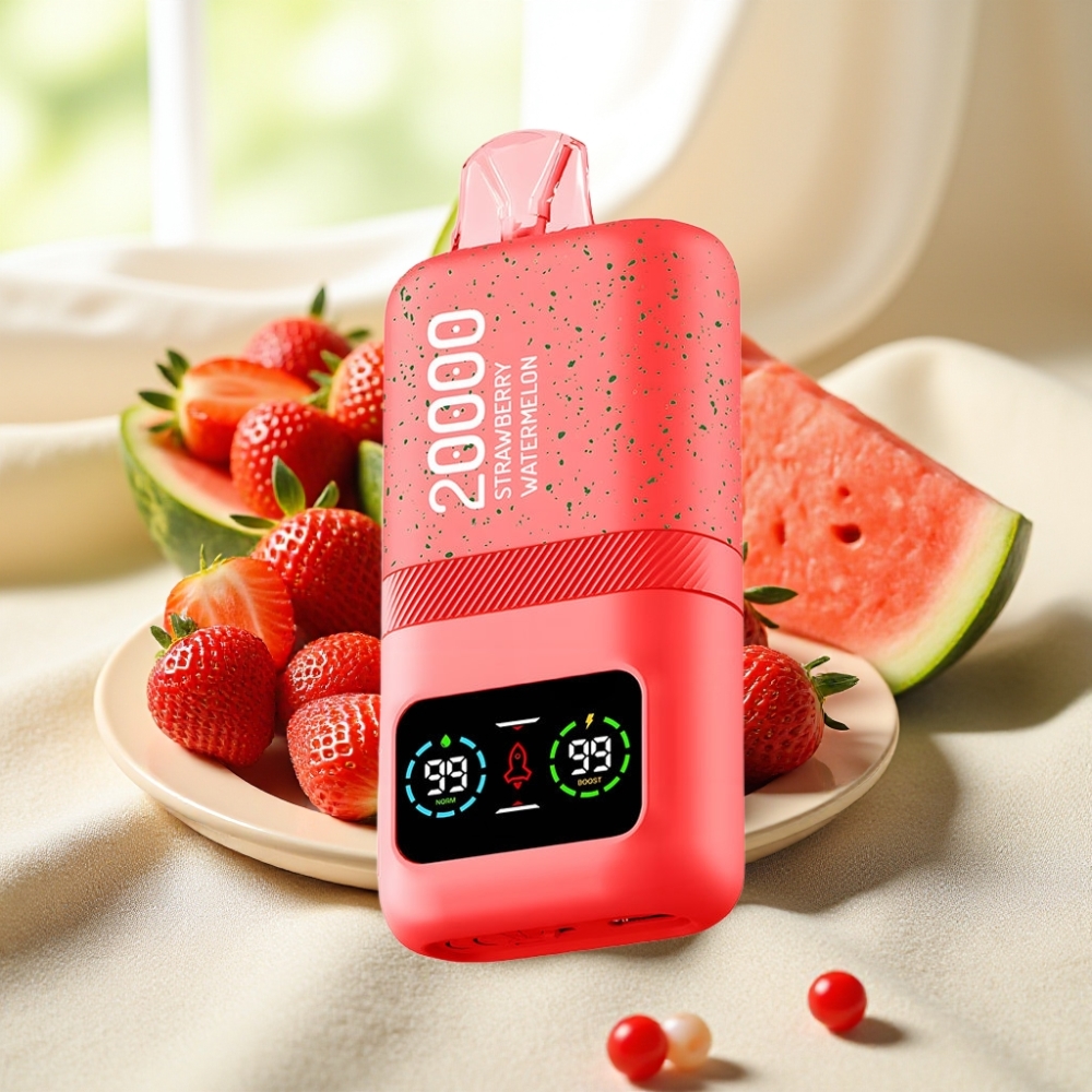 Aivono AIM MAGIC 20000 Puffs สตรอเบอร์รี่แตงโม 26ml 5% Nic Dual Mesh LCD