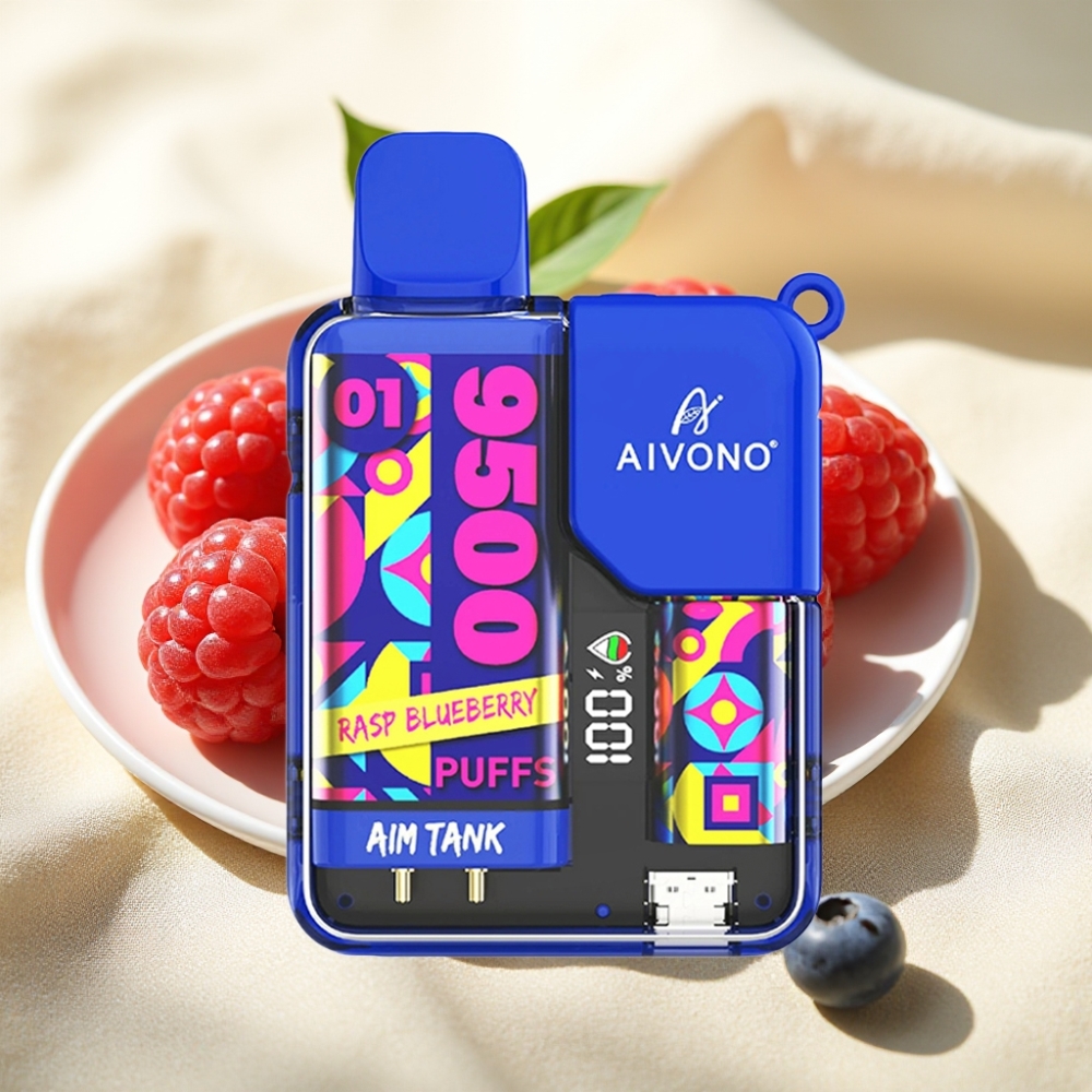Aivono AIM-TANK 9500 ปั๊ฟ 18mL 650mAh แรสเบอร์รี่บลูเบอร์รี่