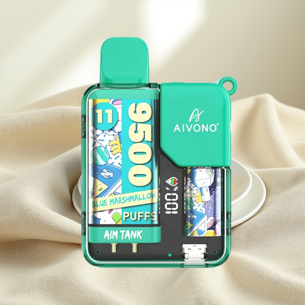 Aivono AIM-TANK 9500 พัฟ Blue Marshmallow 18ml 650mAh LCD 1.2ohm