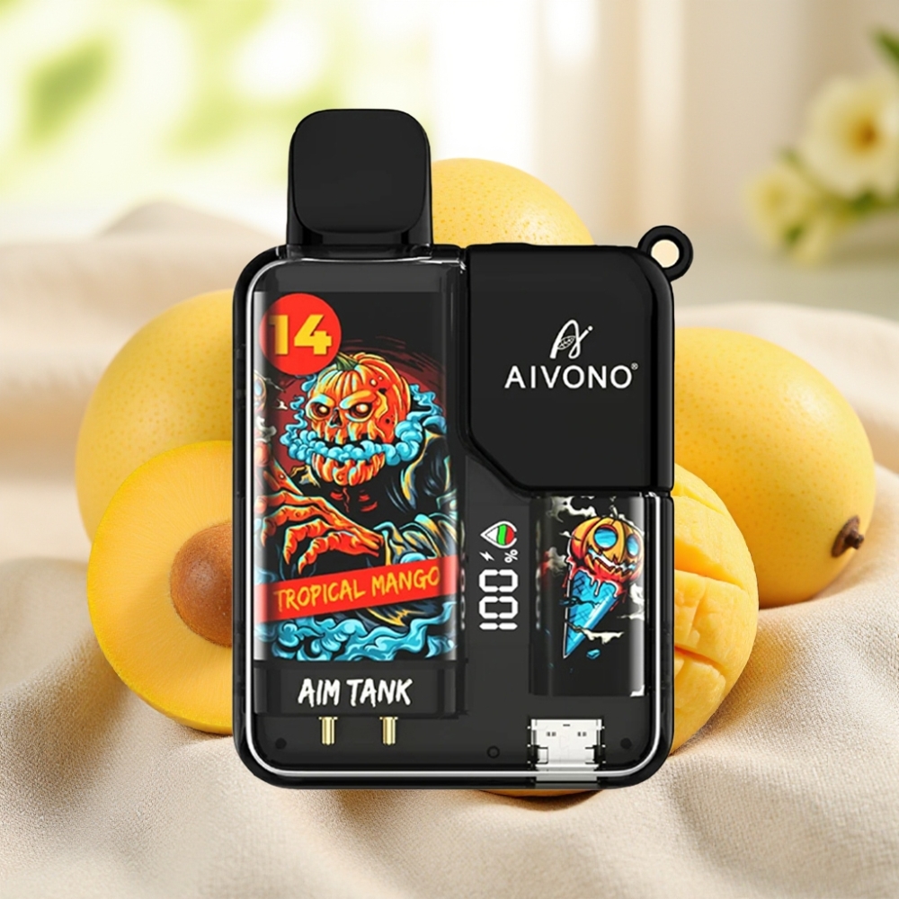Aivono AIM-TANK 9500 Puffs มะม่วงสุก 18mL 650mAh LCD 1.2ohm