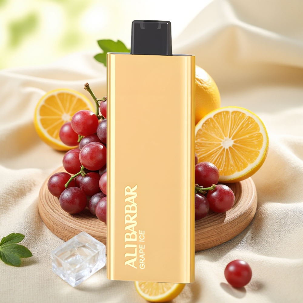 Alibarbar Pandora 7000 Puffs แบบใช้แล้วทิ้ง Vape Grape Ice 17ml 1.0Ω