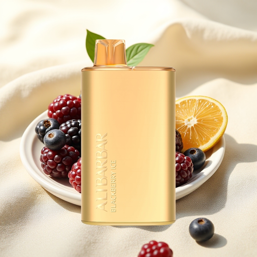 Alibarbar Rich 8000 Puffs แบบใช้แล้วทิ้ง Vape แบล็กเบอร์รี่ไอซ์ 20ml 2000mAh 1.1Ohm