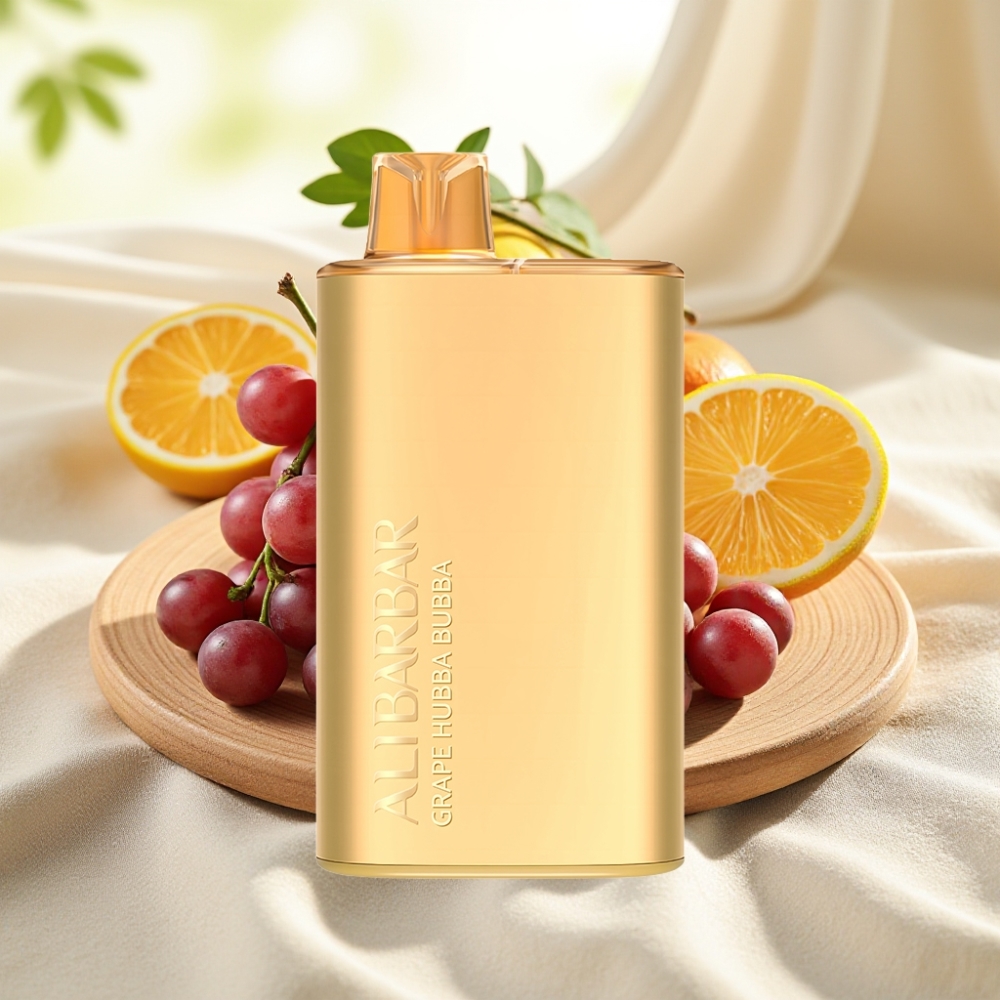 Alibarbar Rich 8000 Puffs แบบใช้แล้วทิ้ง Vape องุ่น Hubba Bubba 20ml 2000mAh 1.1Ohm