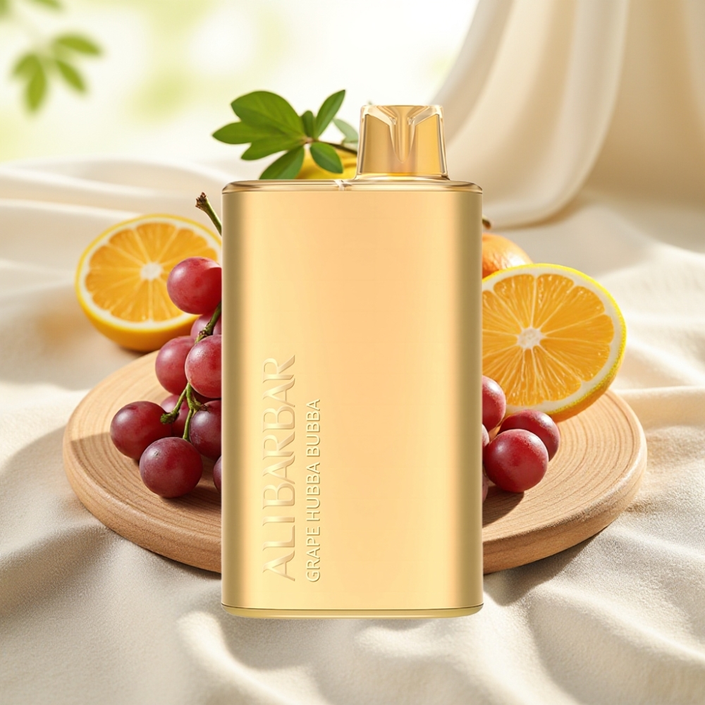 Alibarbar Rich 8000 Puffs แบบใช้แล้วทิ้ง Vape องุ่น Hubba Bubba 20ml 2000mAh 1.1Ohm