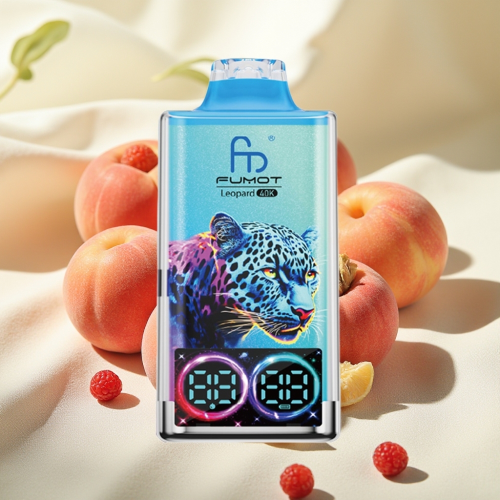 Fumot Leopard 40K พีชเบอร์รี แบตเตอรี่ 700mAh Dual Mesh Type-C