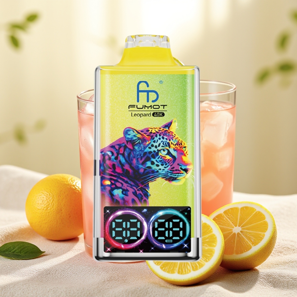 Fumot Leopard 40K พัฟส์ สีชมพูเลมอนเนด แบต 700mAh Type-C