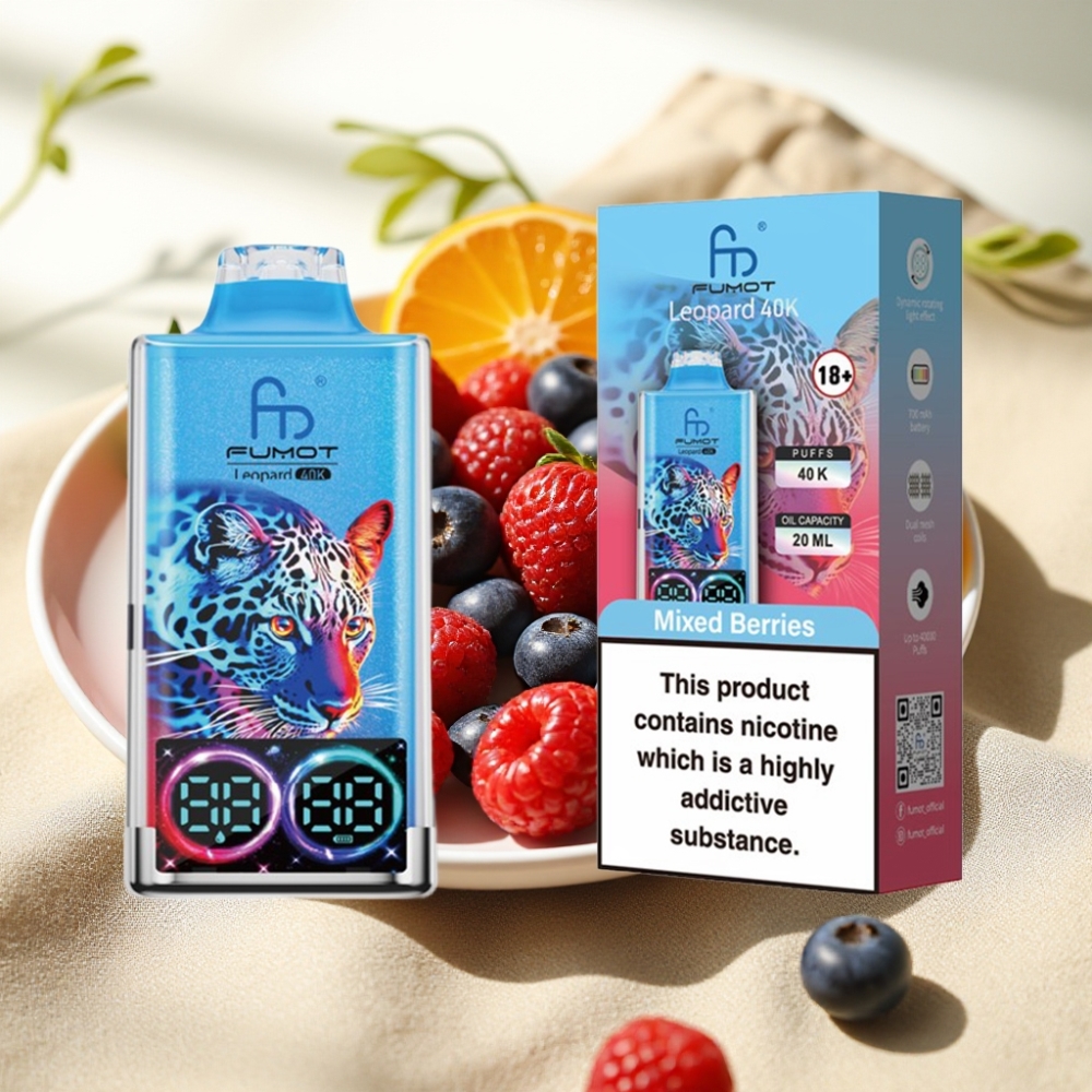 Fumot Leopard 40K พัฟ Dual Mesh Type-C Mixed Berries