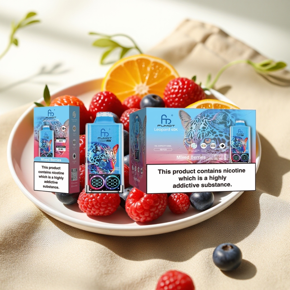 Fumot Leopard 40K พัฟ Dual Mesh Type-C Mixed Berries