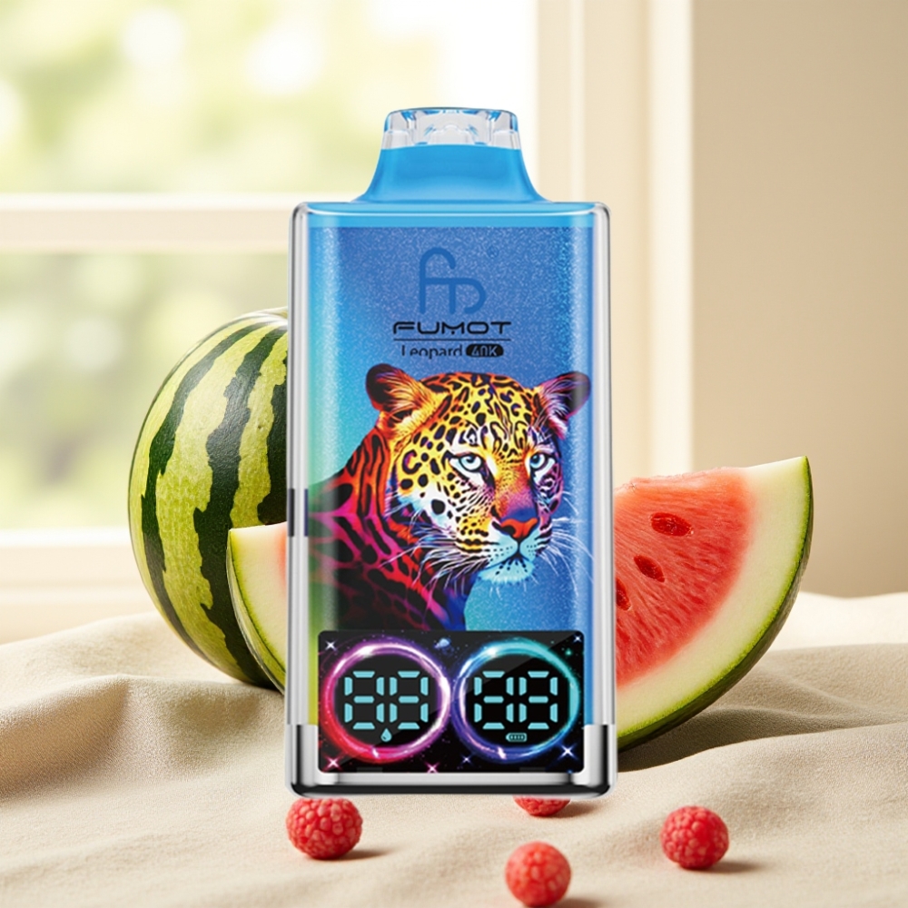 Fumot Leopard 40K Puffs 2% Nicotine 700mAh Dual Mesh แตงโมหมากฝรั่ง