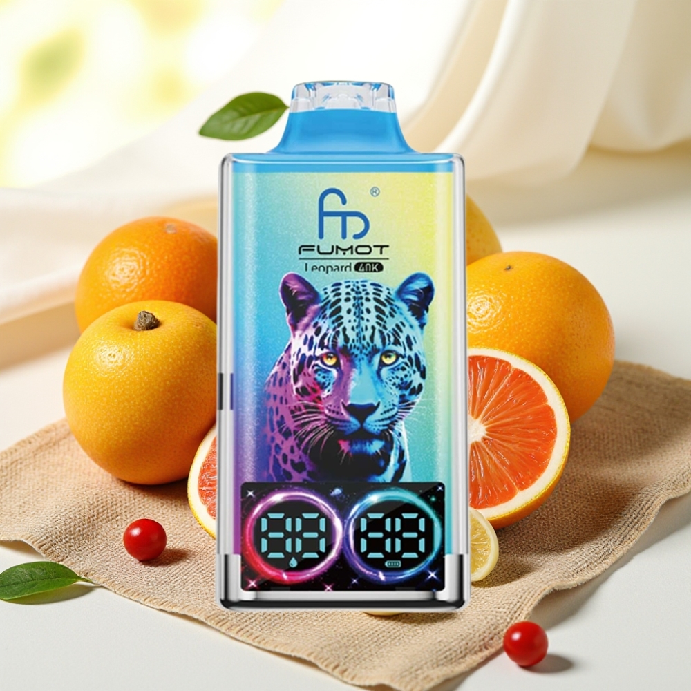 Fumot Leopard 40K Puffs มังกรดำไอซ์ 5% Nicotine Dual Mesh Type-C