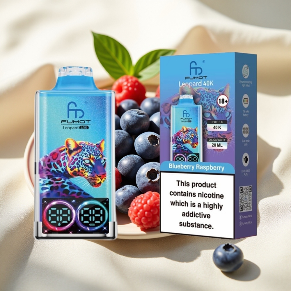 Fumot Leopard 40K Puffs บลูเบอร์รีราสเบอร์รี แบตเตอรี่ 700mAh Type-C