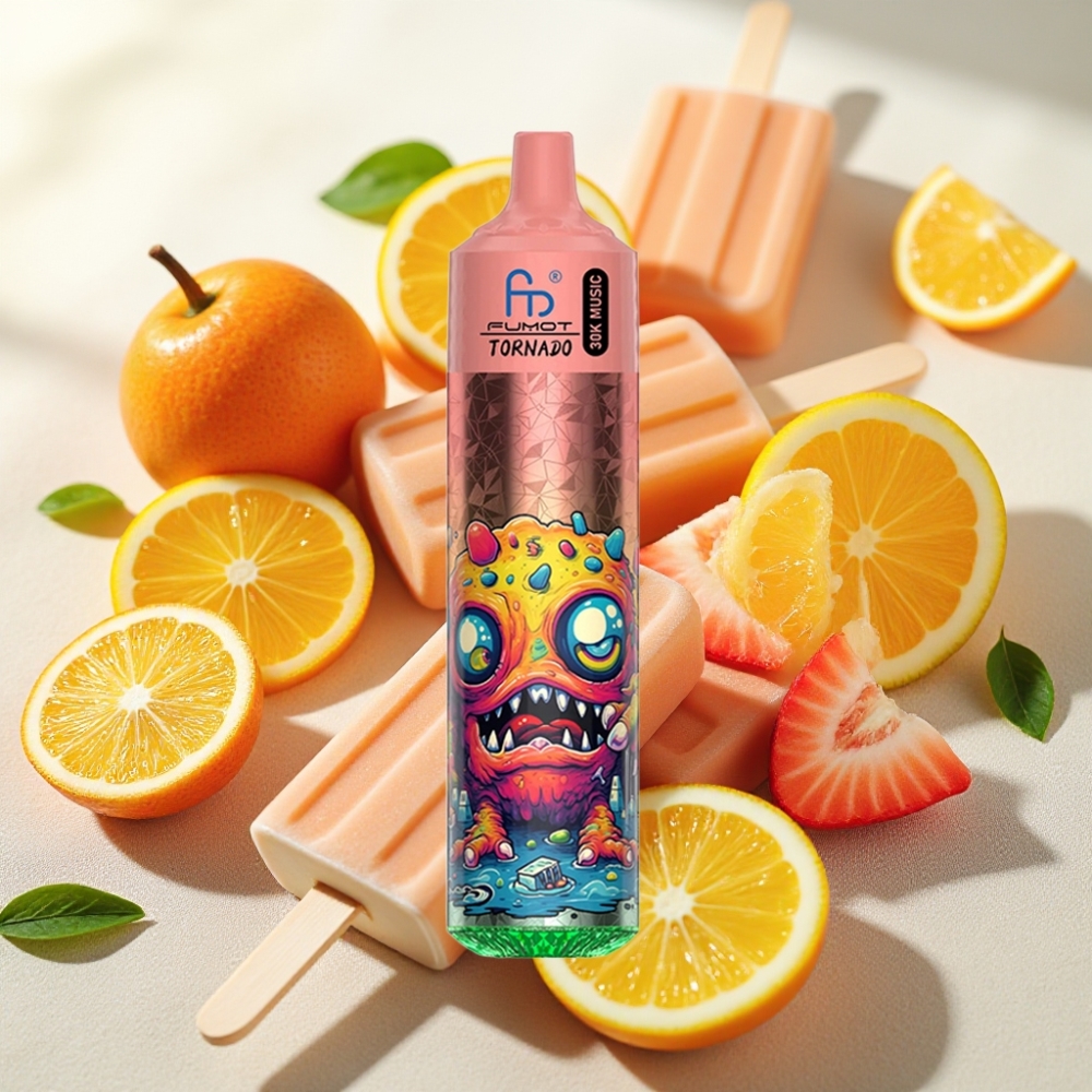 Fumot RandM Tornado 30000 พัฟ 30mL 2% 5% 1.0 Ohm พอปซิเคิล