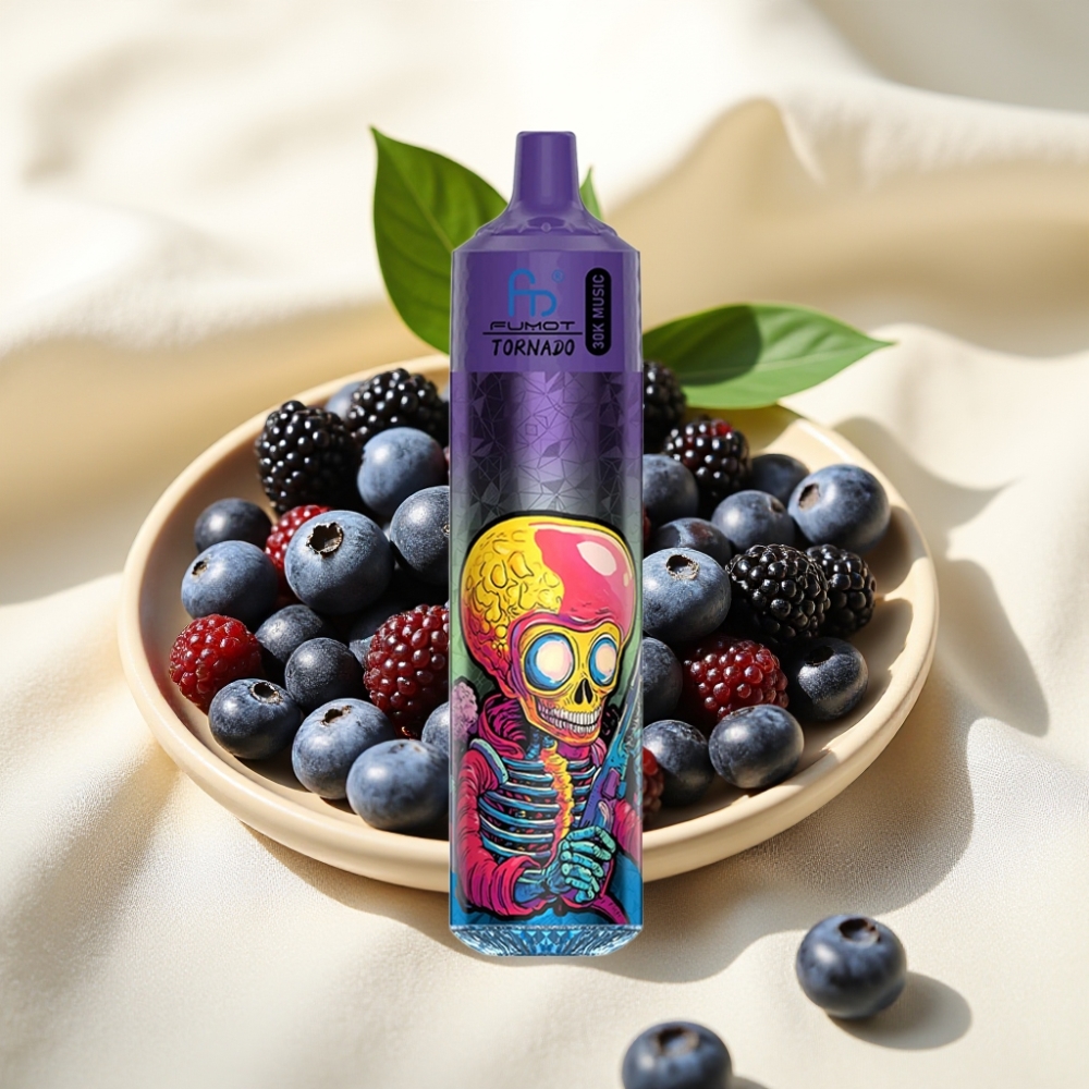 Fumot RandM Tornado 30000 พัฟ บลูเบอร์รีแบล็คเบอร์รี 30mL 2% 5%