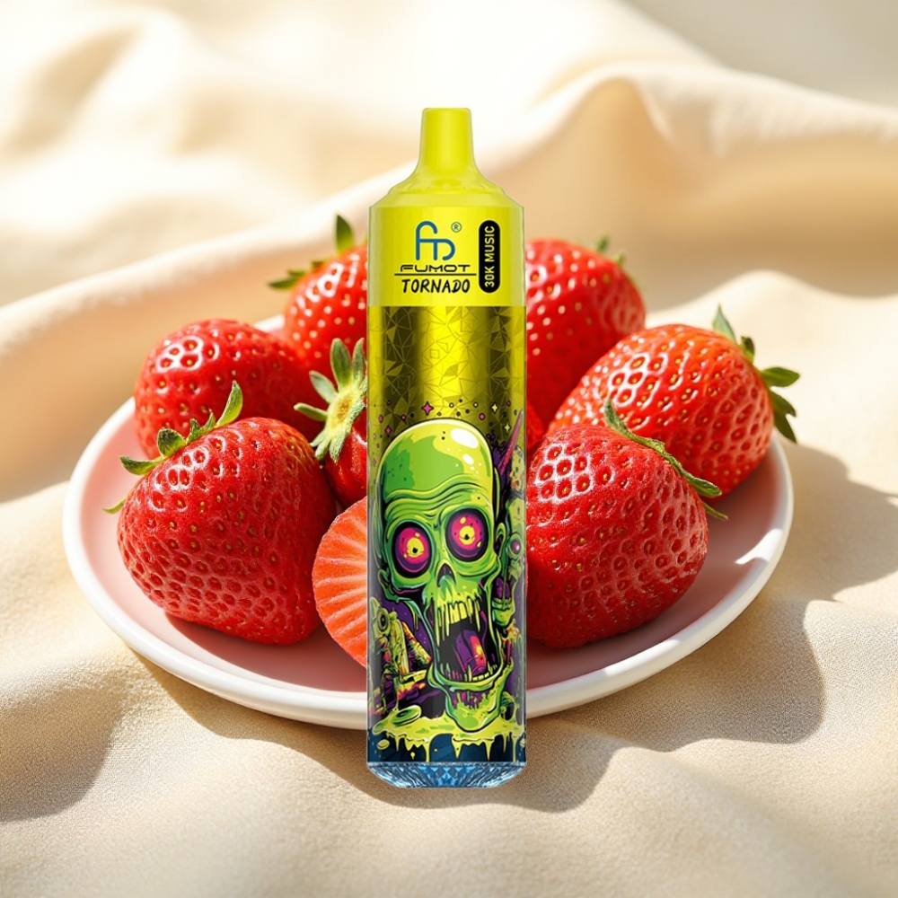 Fumot RandM Tornado 30000 พัฟ สตรอเบอร์รี่ไอซ์ 30mL 5% 1.0Ohm