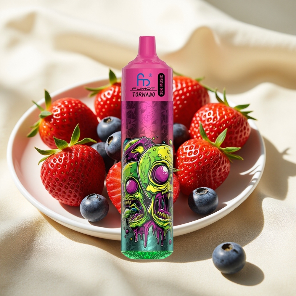 Fumot RandM Tornado 30000 พัฟ สตรอเบอร์รี่ บลูเบอร์รี่ 30mL 5% 1.0Ω
