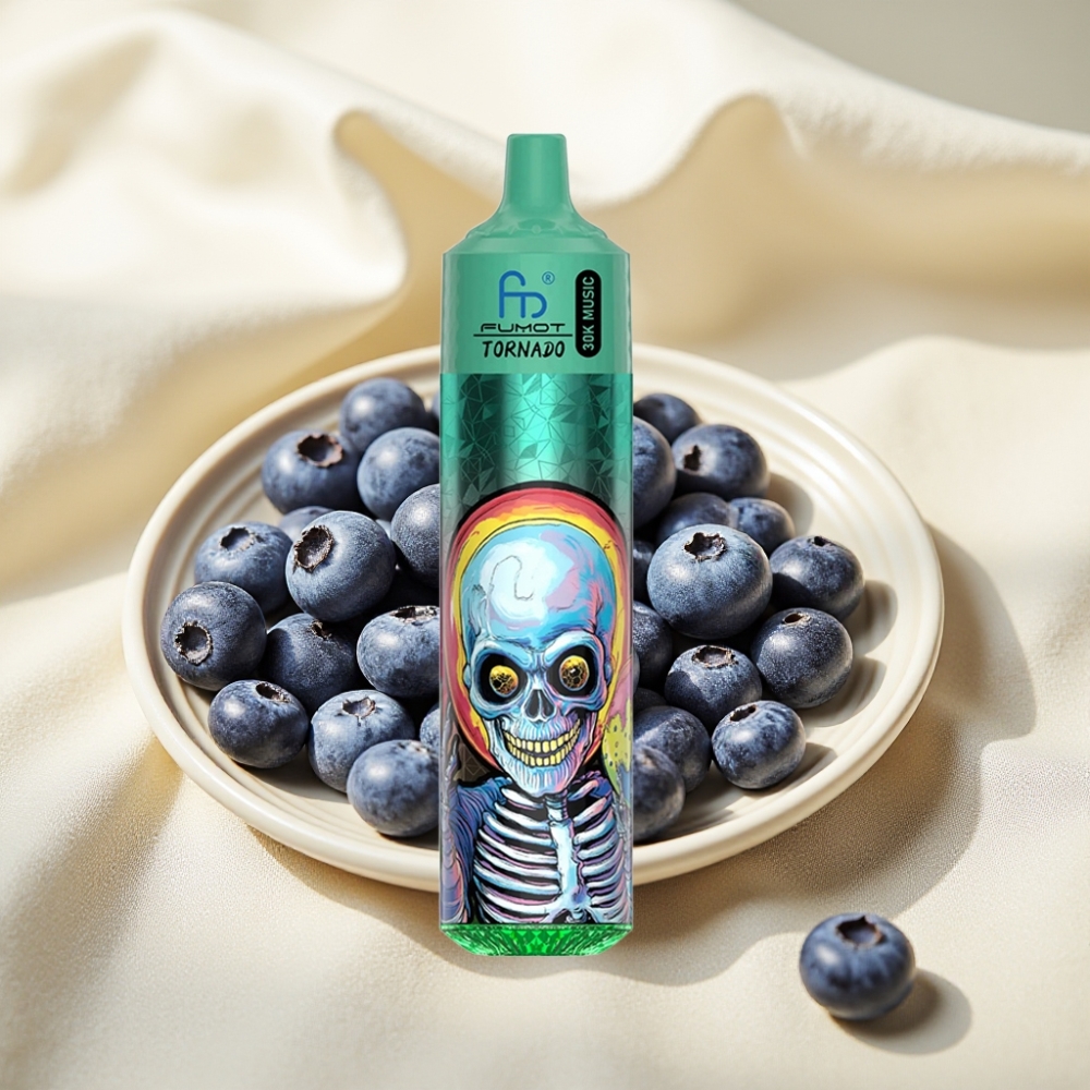 Fumot RandM Tornado 30000 พัฟ บลูเบอร์รี่ไอซ์ 30mL 5% 1.0 Ohm