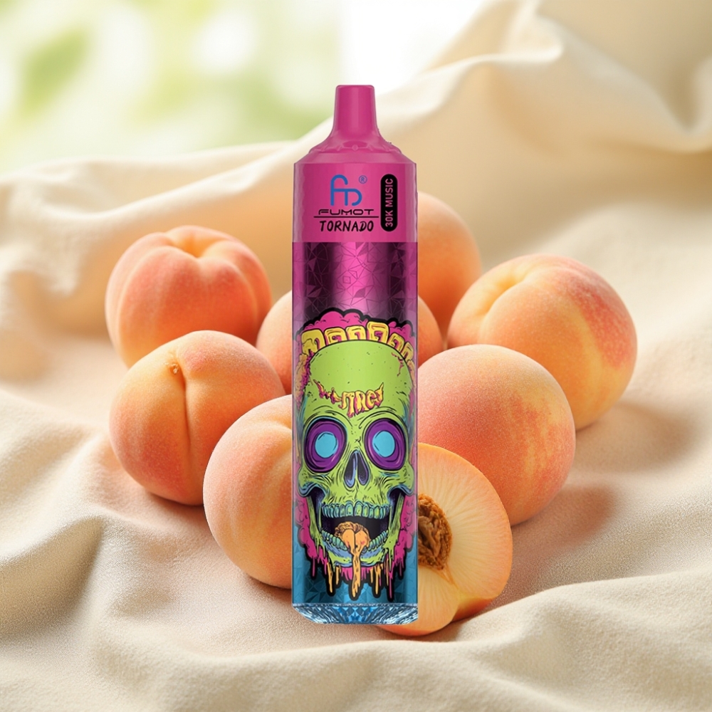 Fumot RandM Tornado 30000 พัฟ พีชไอซ์ 30mL 5% 600mAh