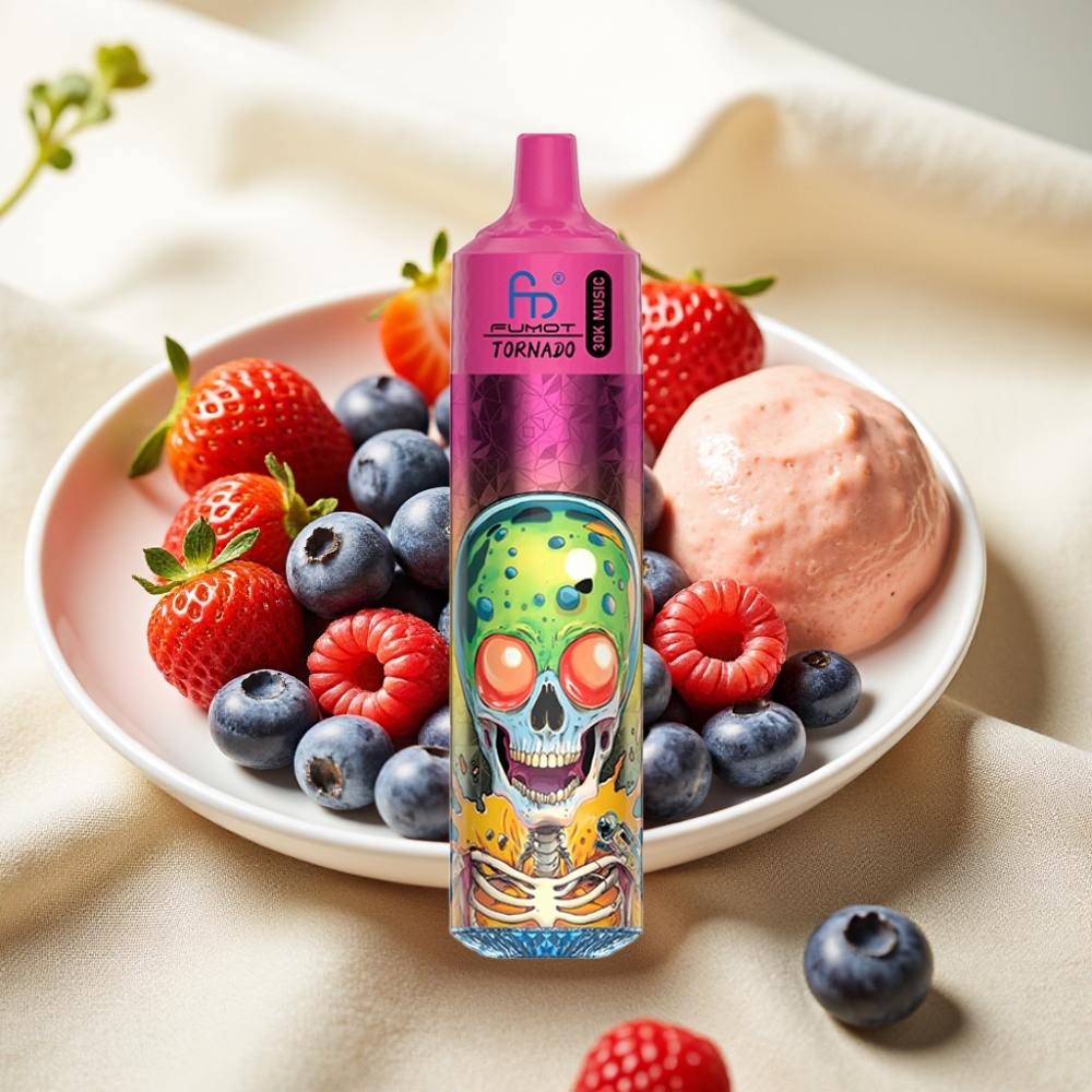 Fumot RandM Tornado 30000 พัฟส์ - บลูเบอร์รี่ สตรอเบอร์รี่ ราสเบอร์รี่ ไอศครีม 30mL 5%