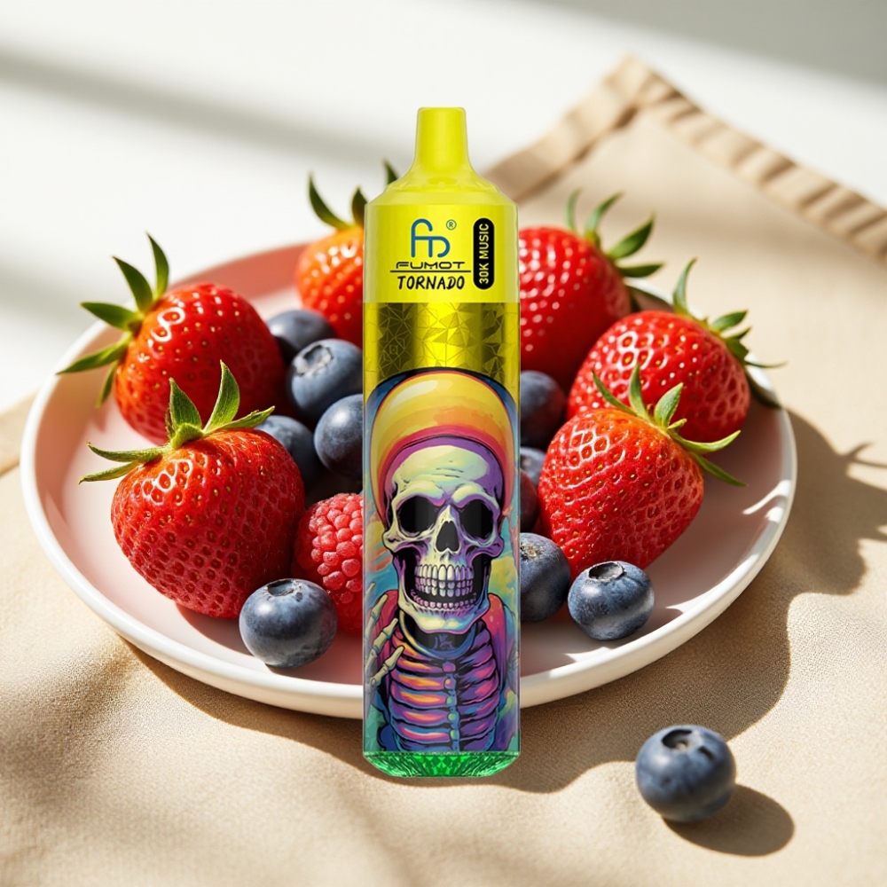 Fumot RandM Tornado 30000 พัฟ สตรอเบอร์รี่ บลูเบอร์รี่ ราสเบอร์รี่ 30mL 5%