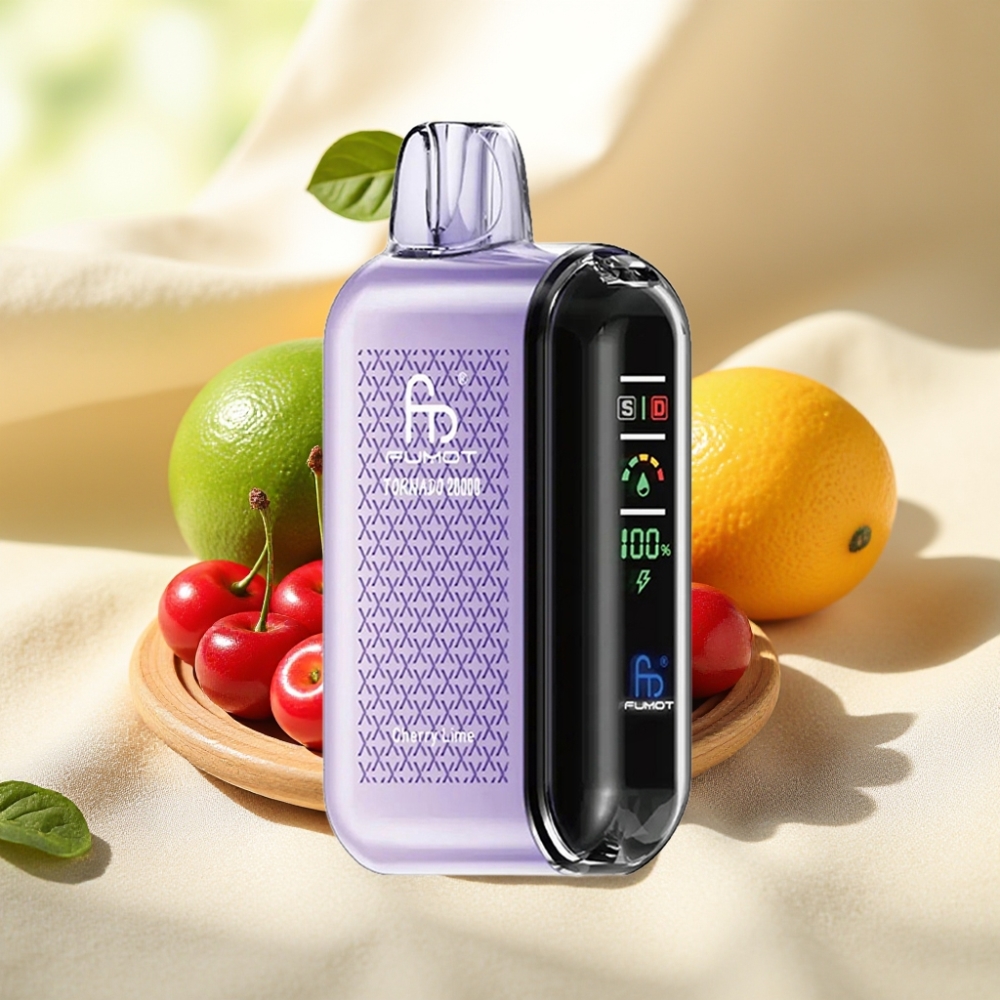 Fumot Tornado 20000 Puffs เชอร์รี่ไลม์ 20ml 850mAh Dual คอยล์ตาข่าย