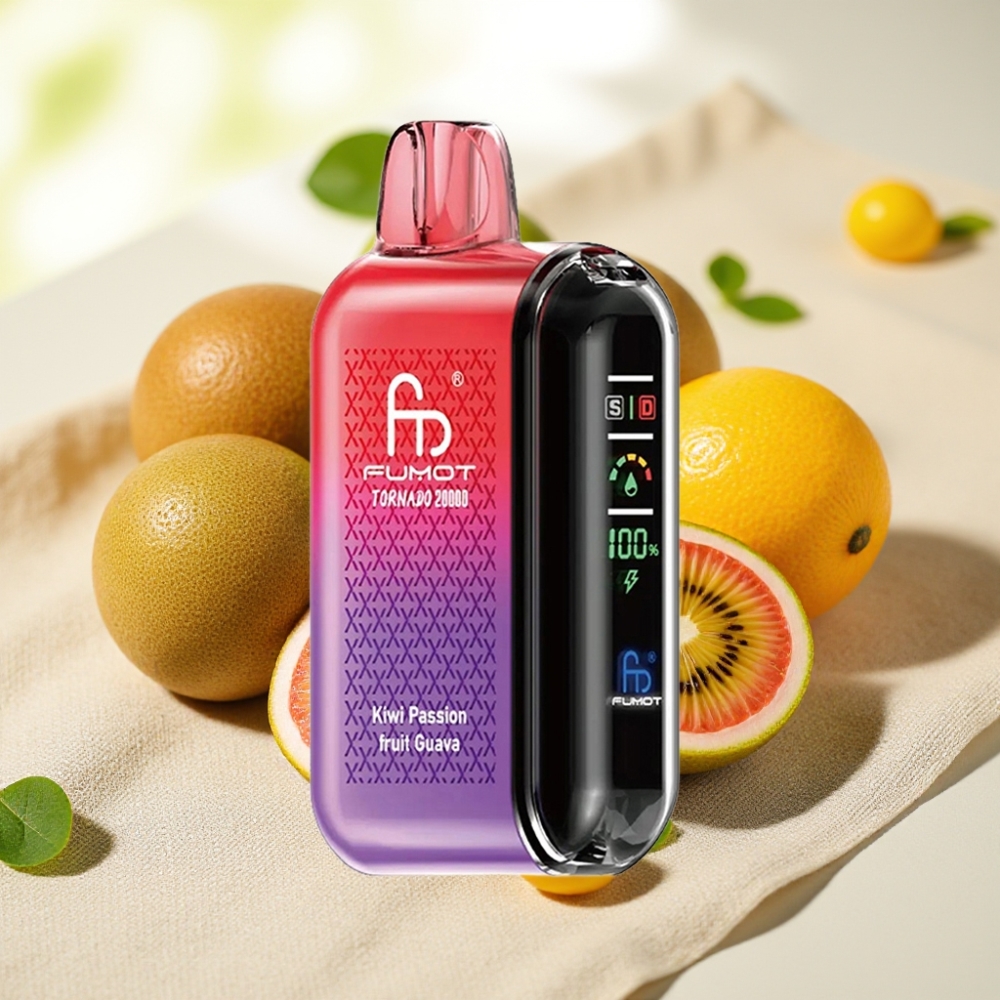 Fumot Tornado 20000 Puffs ดับเบิ้ลเมชคอยล์ 20ml 850mAh กีวีเสาวรสฝรัง