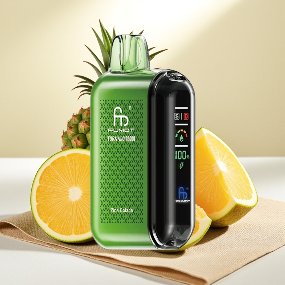 Fumot Tornado 20000 Puffs พินาโคลาด้า Dual คอยล์ตาข่าย 20ml 850mAh