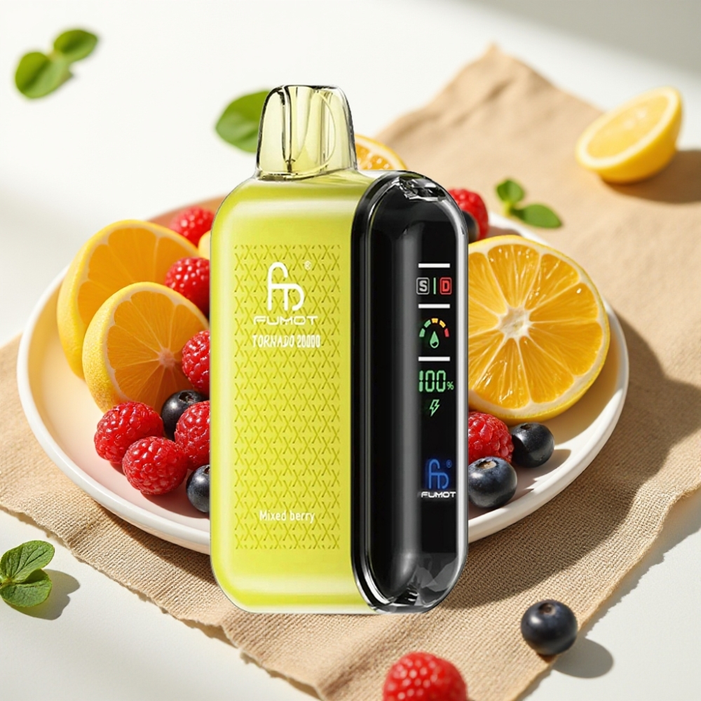 Fumot Tornado 20000 Puffs Dual คอยล์ตาข่าย 20ml Mixed Berry