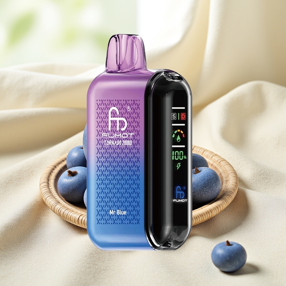 Fumot Tornado 20000 Puffs Mr Blue ดิสเพลย์เบิล 20ml 850mAh 2%