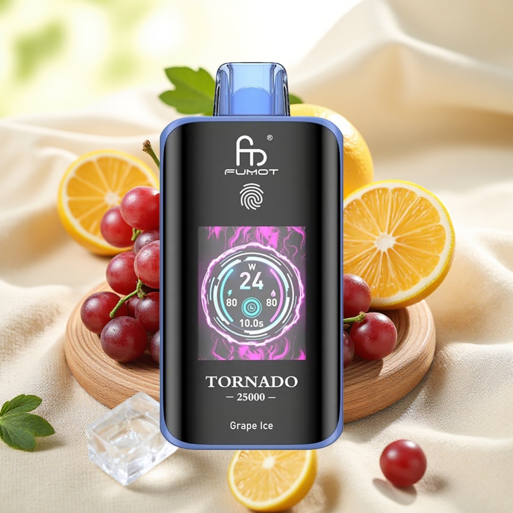 Fumot Tornado 25000 Puffs องุ่นไอซ์ 20ml 700mAh Type-C
