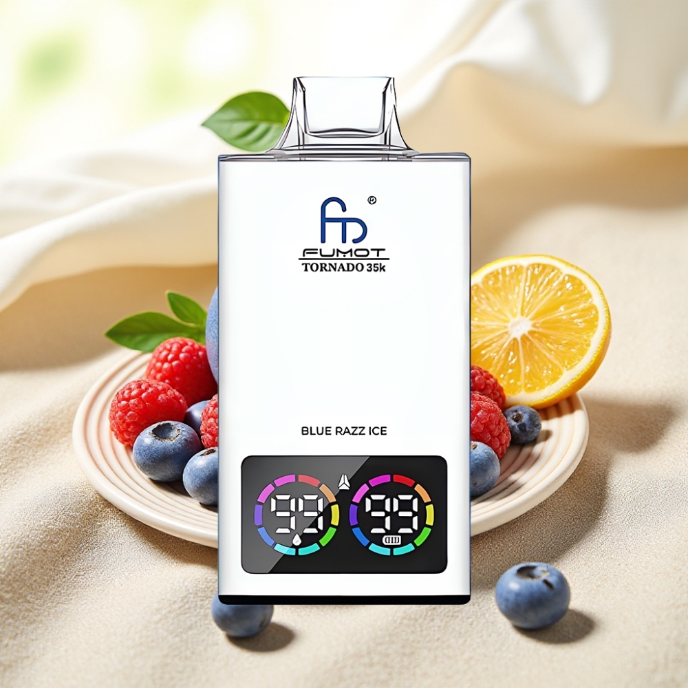 Fumot Tornado 35000 พัฟ 15ml 700mAh USB-C บลูแรซซ์ไอซ์