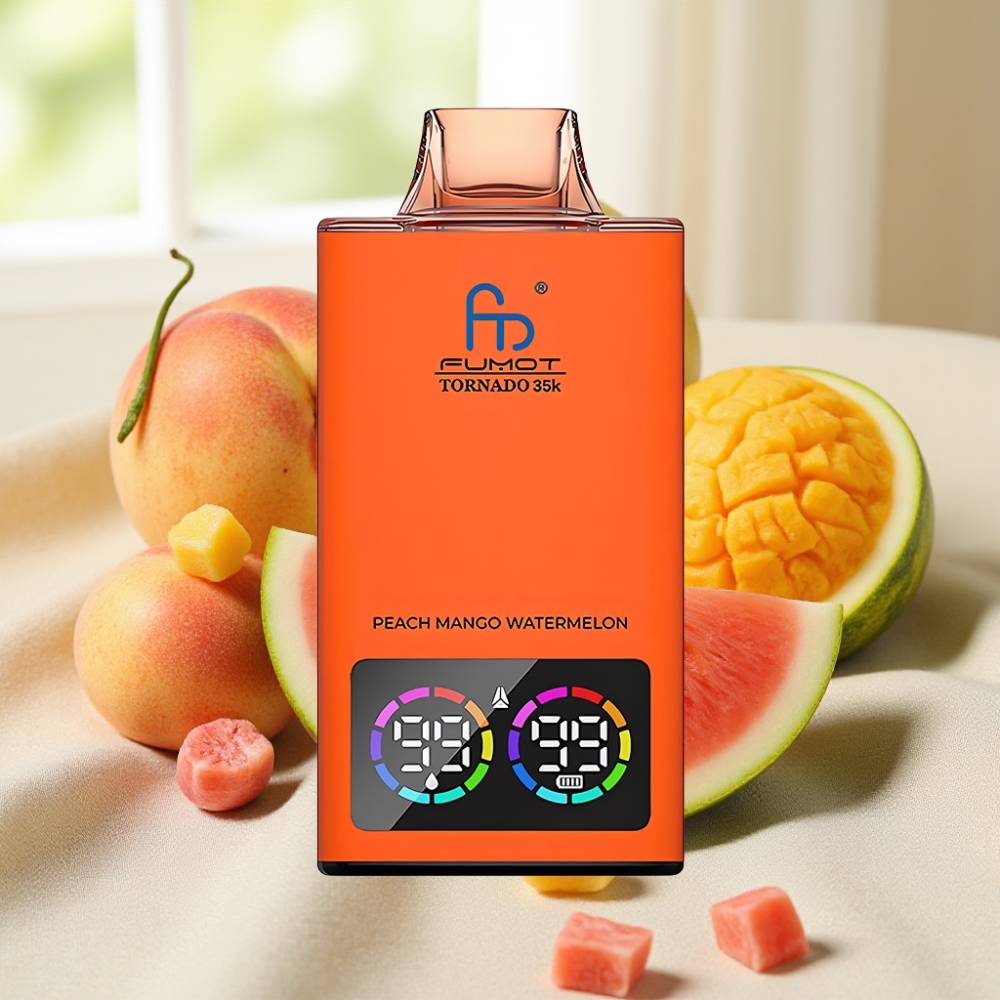 Fumot Tornado 35000 15ml 700mAh USB-C รสพีชมะม่วงแตงโม