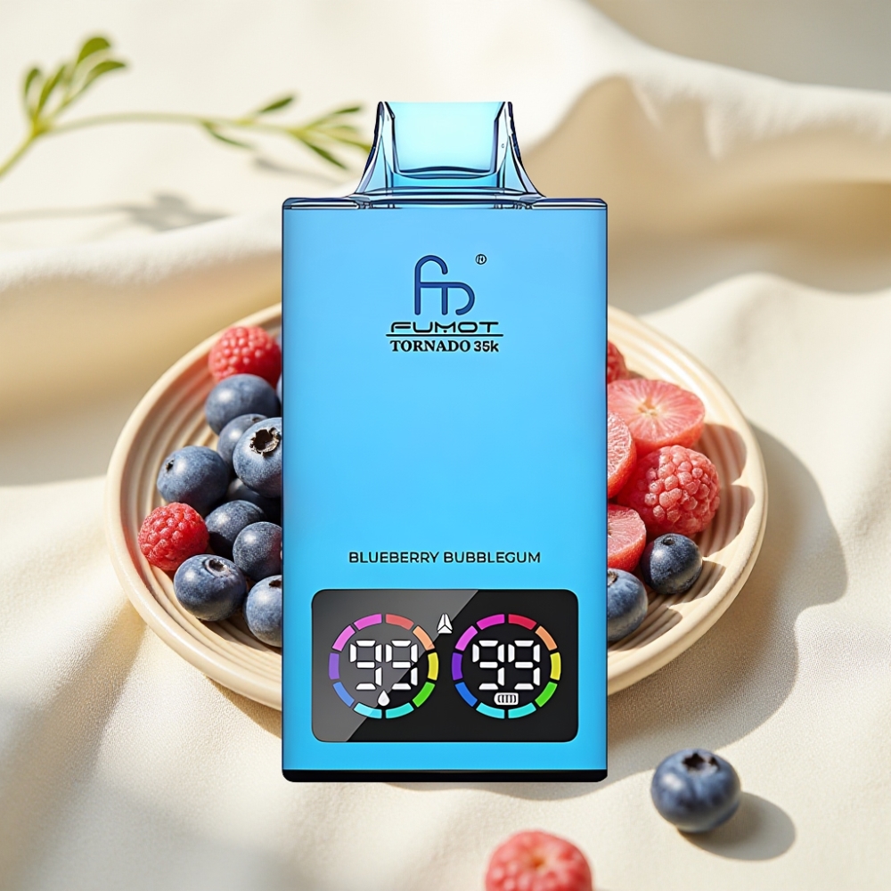Fumot Tornado 35K บลูเบอร์รี่บับเบิลกัม 15ml 700mAh Dual Mesh