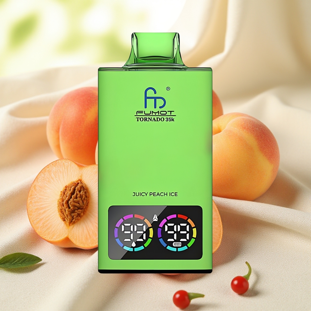 Fumot Tornado 35K 35000 พัฟ เมชคู่ 15ml USB-C พีชไอซ์