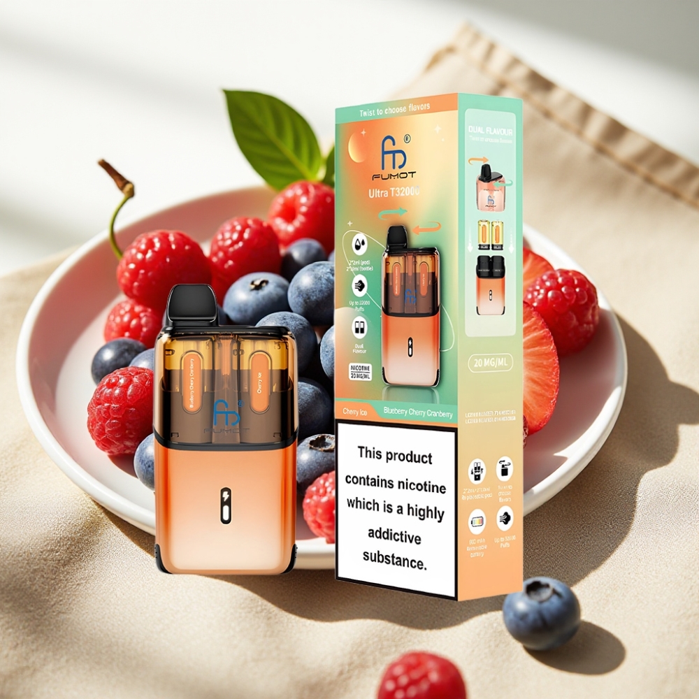 Fumot Ultra T32000 32000 พัฟ 24มล. 800mAh Blueberry Cherry Cranberry - Cherry Ice
