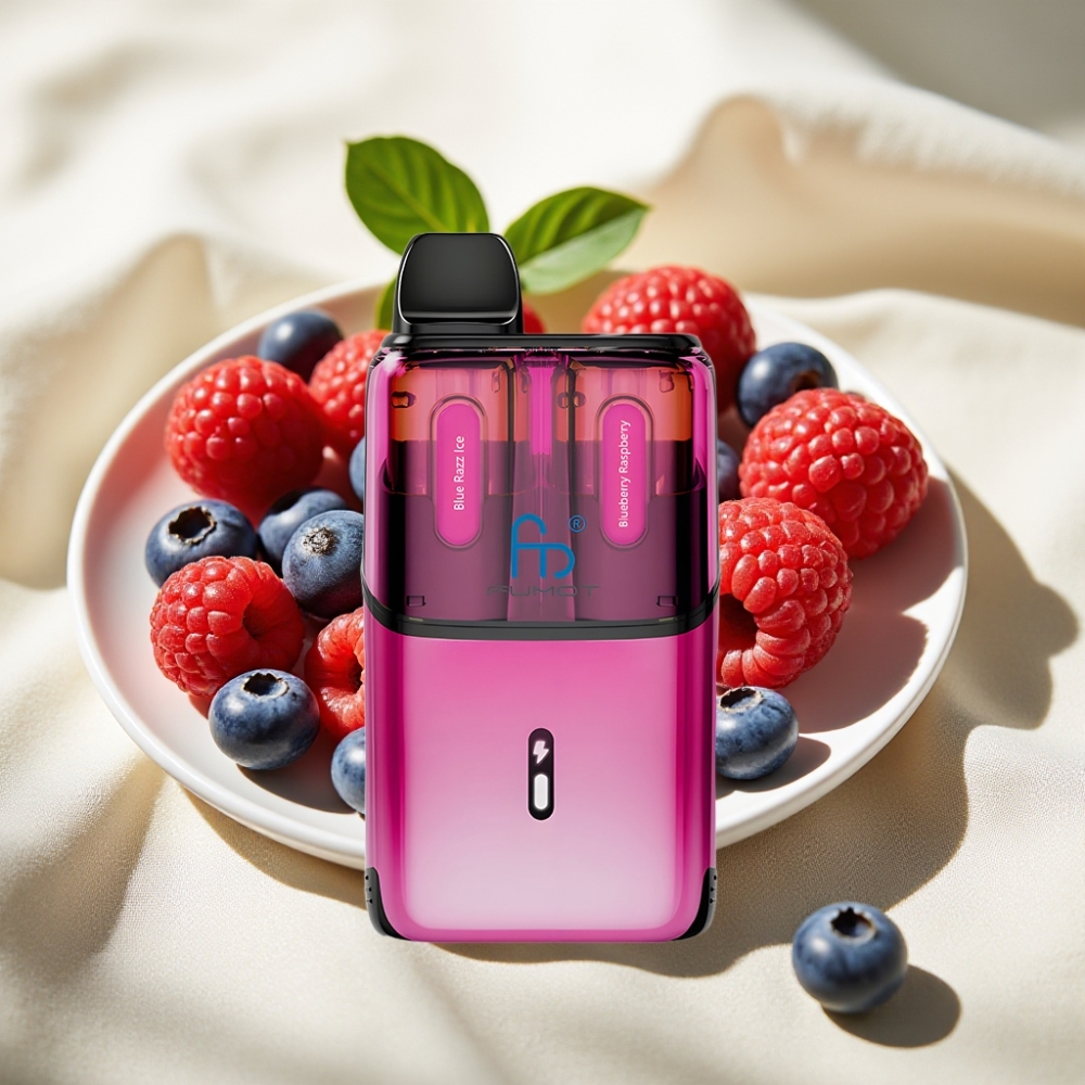 Fumot Ultra T32000 32000 พัฟ Blue Razz Ice บลูเบอร์รี่ราสเบอร์รี่ 800mAh 24ml Type-C