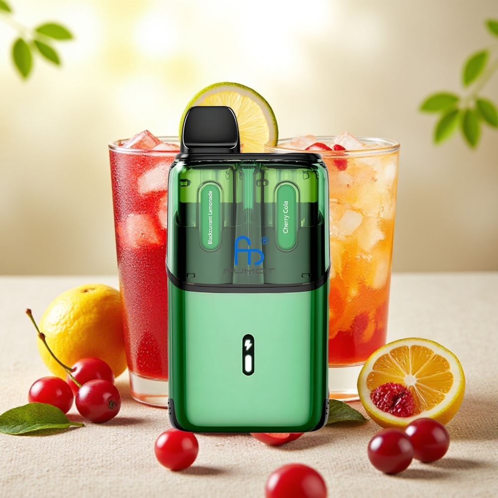 Fumot Ultra T32000 แบบใช้แล้วทิ้ง Vape 32000 พัฟ 24ml 800mAh Blackcurrant Lemonade - Cherry Cola