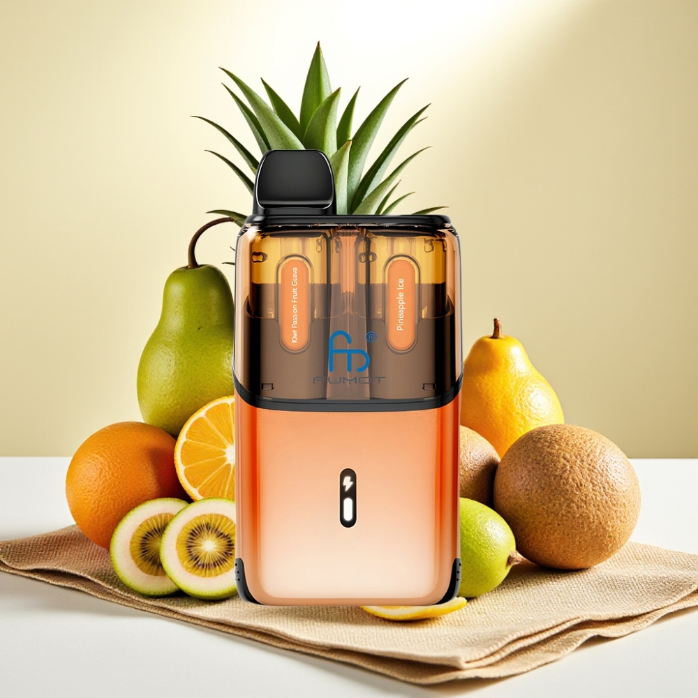 Fumot Ultra T32000 แบบใช้แล้วทิ้ง Vape กีวีเสาวรสฝรั่ง - สับปะรดไอซ์ 32000 พัฟ 800mAh 24ml