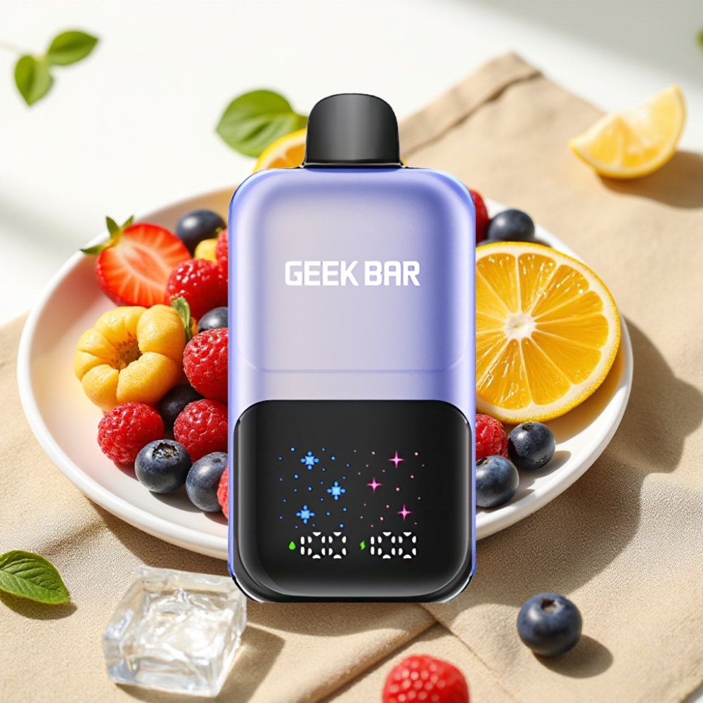 GEEK BAR 2GO 50000 Puffs 20mL 5% ดับเบิ้ลแท็งค์ ปรับระดับ 3 ระดับ Mixed Berries Ice