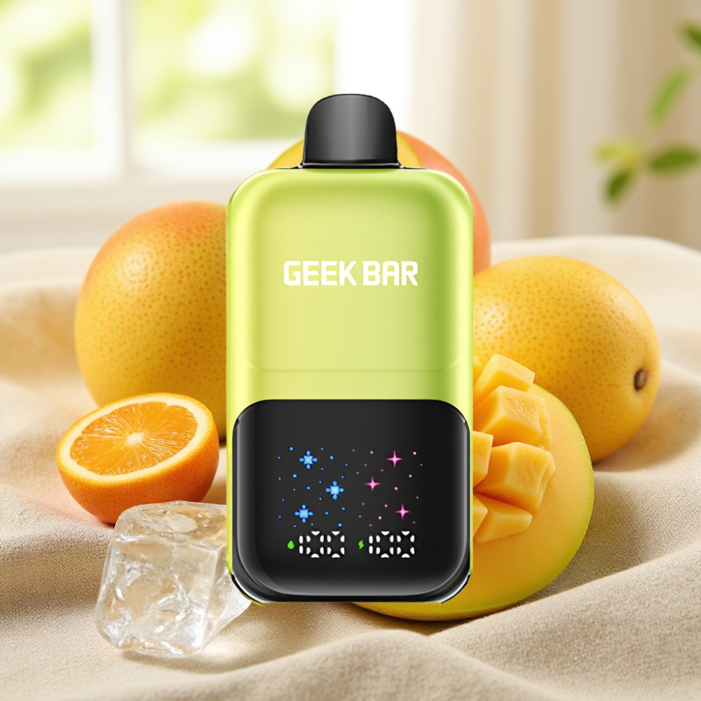 GEEK BAR 2GO 50000 Puffs 20mL แมงโก้ไอซ์เม็กซิโก หน้าจอใหญ่ ปรับระดับได้ 5% นิโคติน