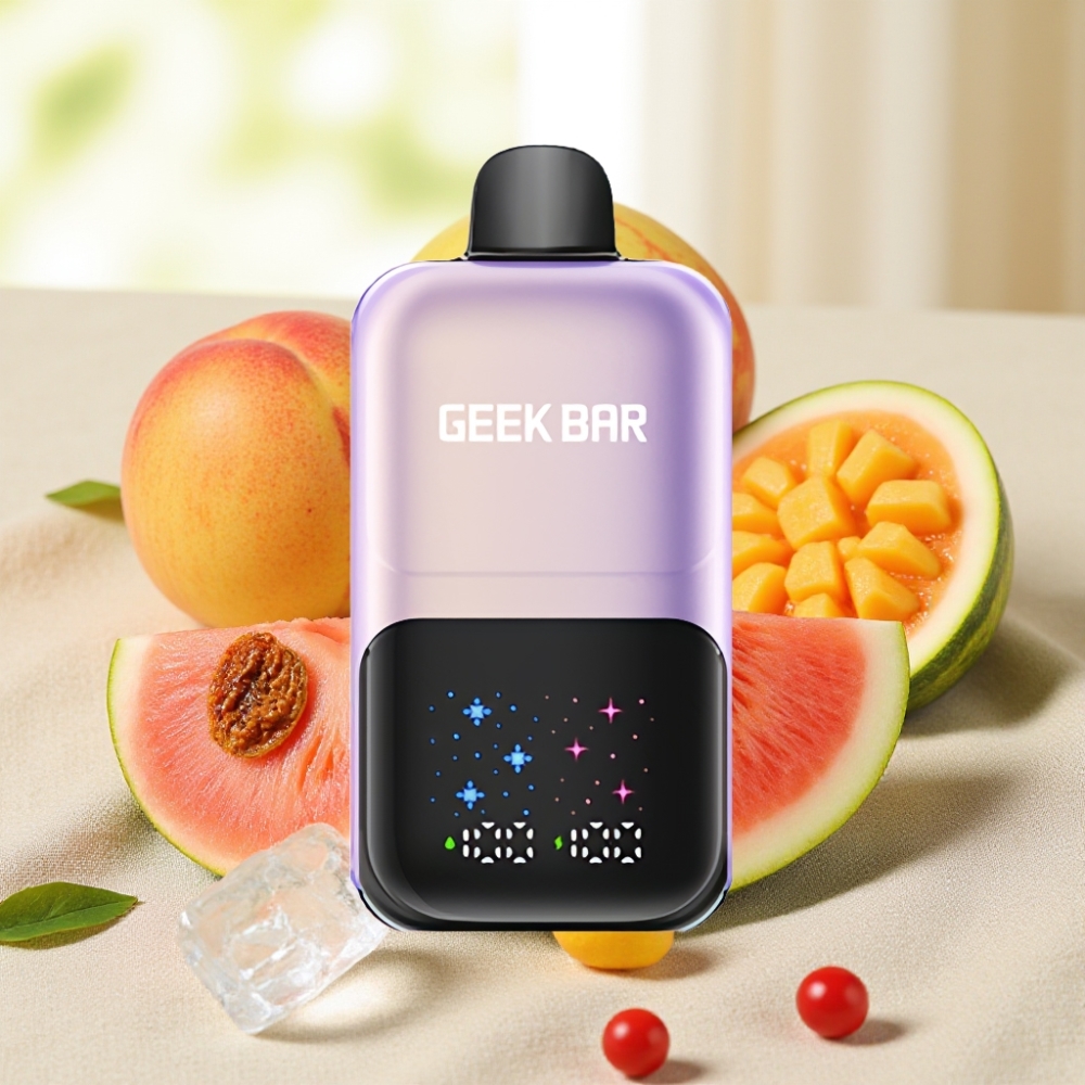 GEEK BAR 2GO 50000 Puffs 20mL 5% Peach Mango Watermelon Ice