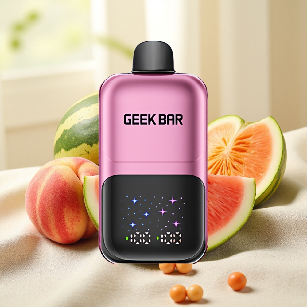 GEEK BAR 2GO 50000 Puffs พีช & แตงโม หน้าจอใหญ่ ปรับระดับรสชาติ 20mL