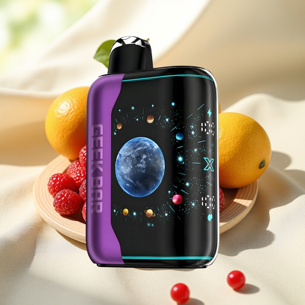 GEEK BAR Platinum Edition 25000 พัฟ เบอร์รี่เชอร์รี่ไลม์ แบตเร็ว USB-Type C ดวลเมชคอยล์