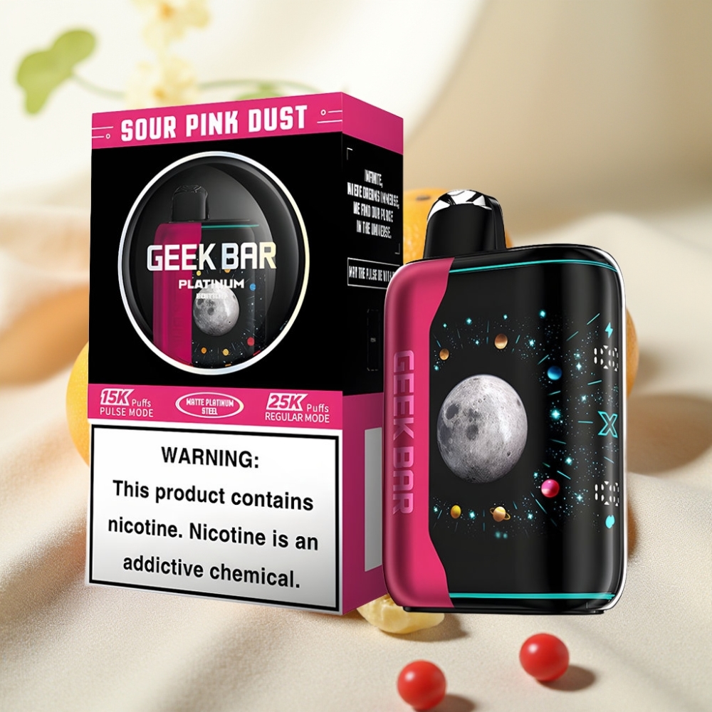 GEEK BAR Platinum Edition 25000 พัฟ สีเหลืองส้มรสเปรี้ยว แบตเร็ว USB-Type C