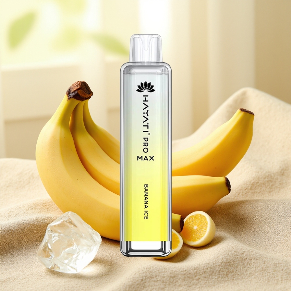 Hayati Pro Max 4000 Puffs Banana Ice แบตเตอรี่ 1400mAh 2ml